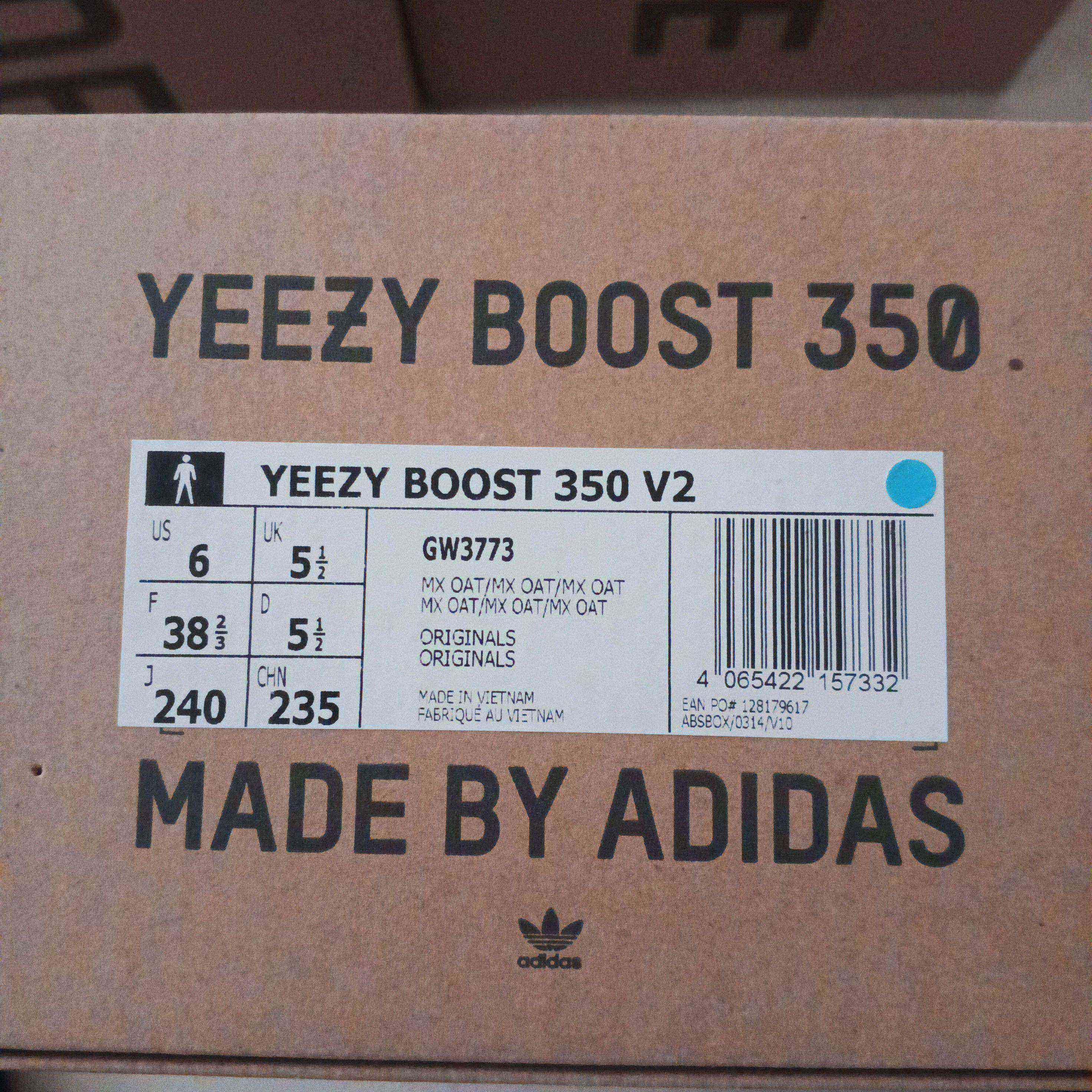 Yeezy 350 Size 6Us (38.2/3) Mx Oat — 3