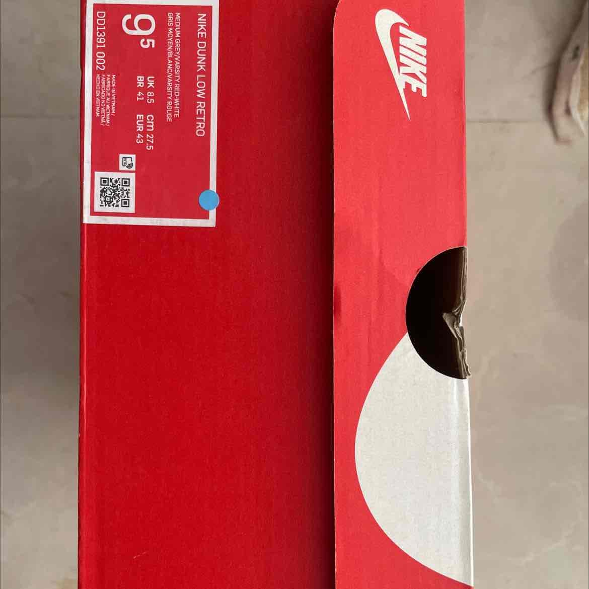 Nike Dunk Low Gray/Red Size 9.5 — 4