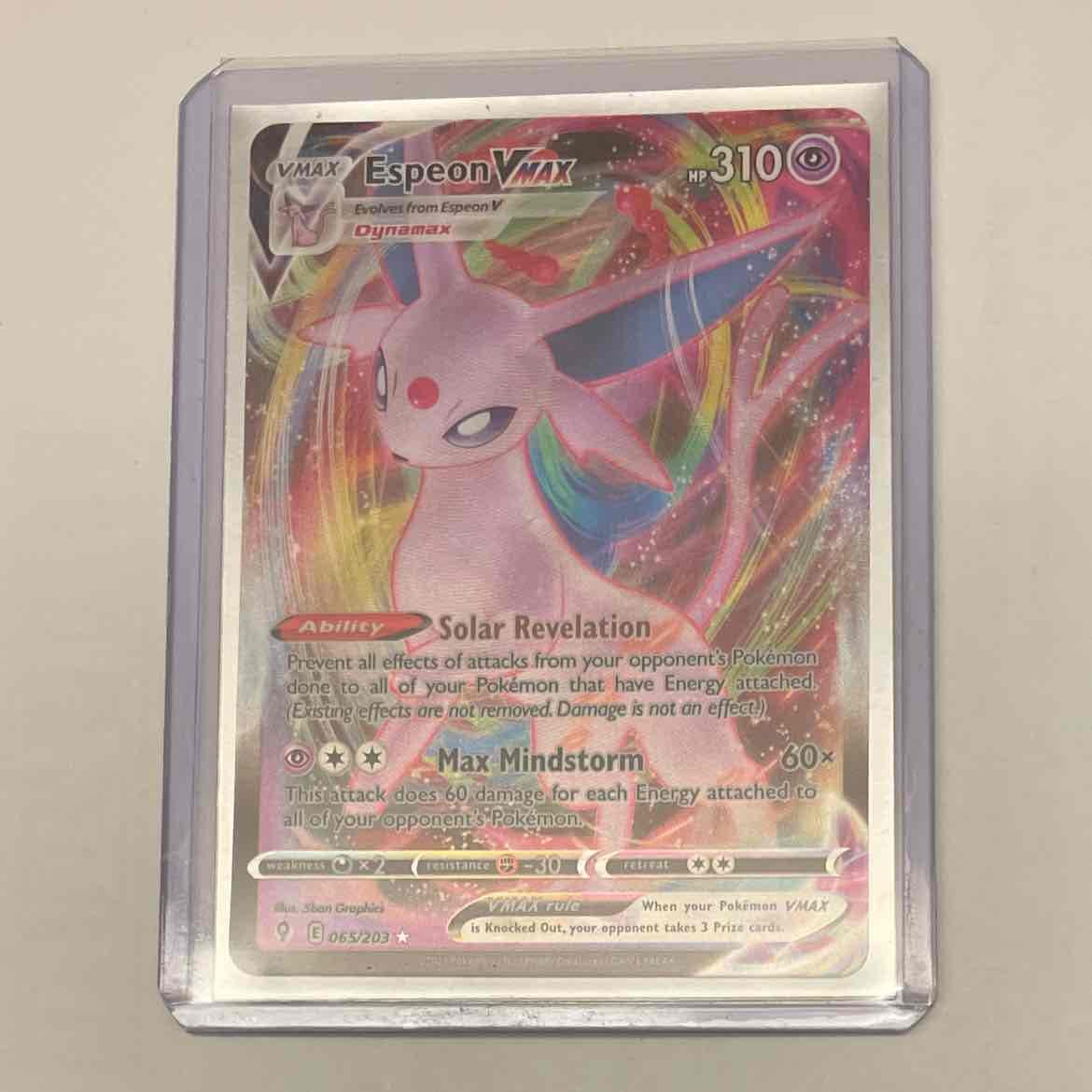 Pokémon Tcg Espeon Vmax Evolving Skies 065/203 Holo Ultra Rare