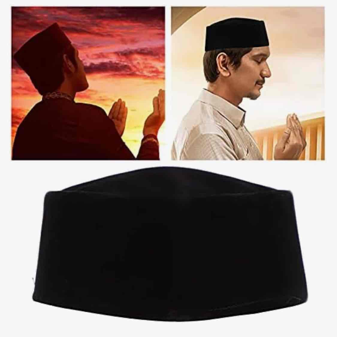 قبعة إسلاميه للرجال. 59 سم اسود.  — 2